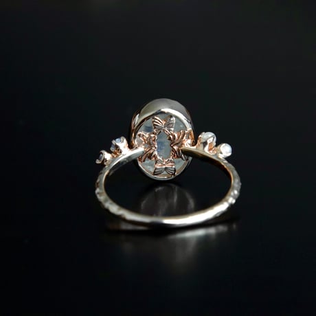 hydrangea labradorite ring