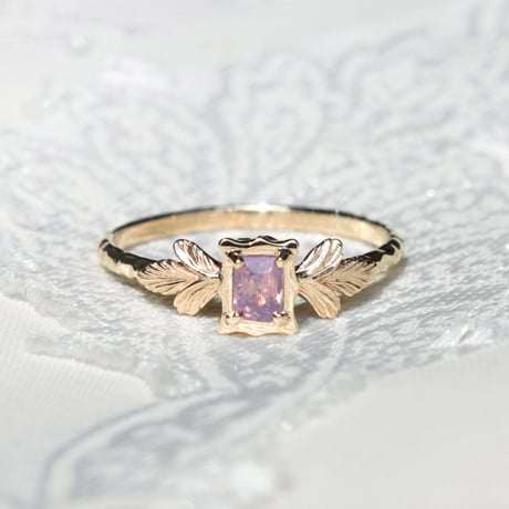 germinate pink sapphire ring -lilac-