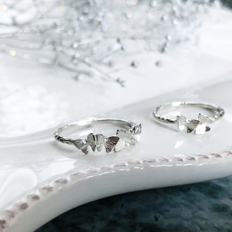 ［K18］petite butterfly dance ring