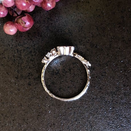 asymmetrical garnet ring