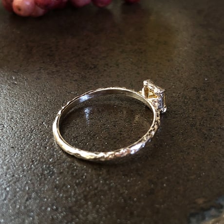 tiny twig yellow sapphire ring