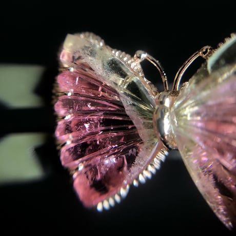 watermelon butterfly carving ring -large-