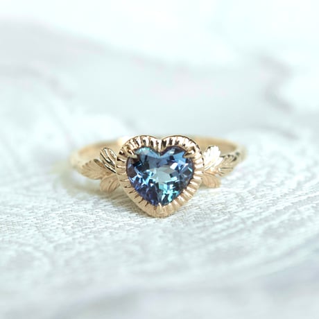 admired heart tanzanite ring