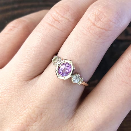 victorian style pink sapphire ring