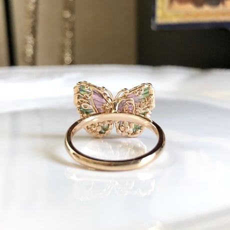 watermelon butterfly carving ring