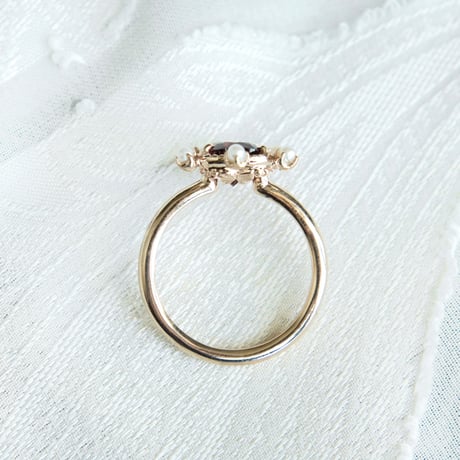 lady pearl heart ring