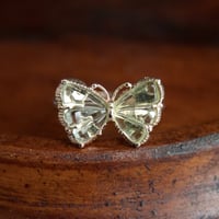 green tourmaline butterfly carving ring