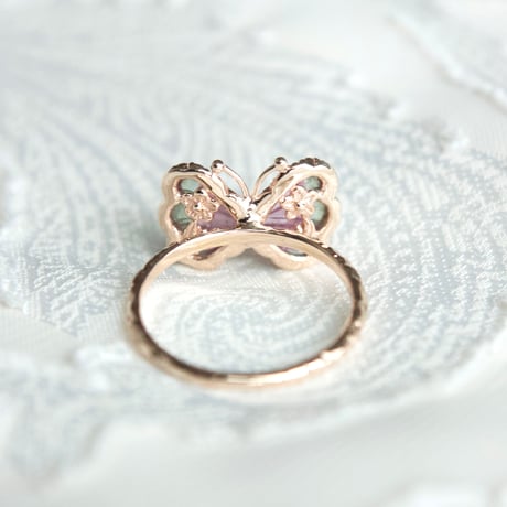 watermelon butterfly carving ring