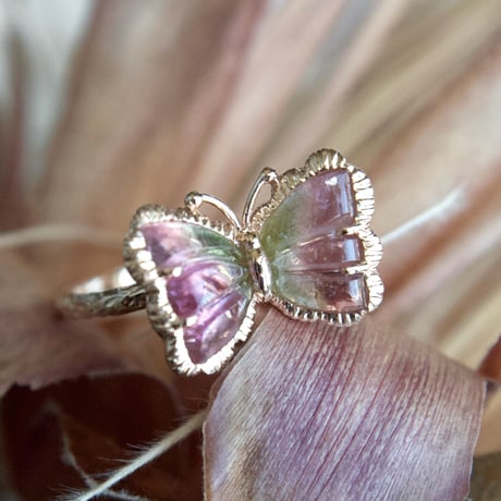 watermelon butterfly carving ring