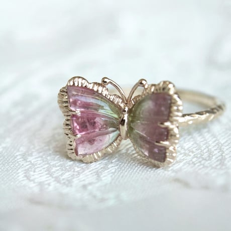 watermelon butterfly carving ring