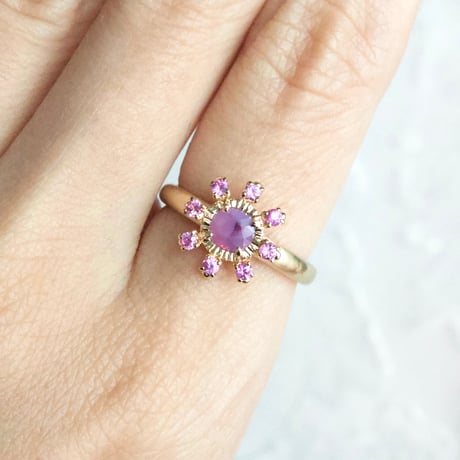 lady in bloom sapphire ring