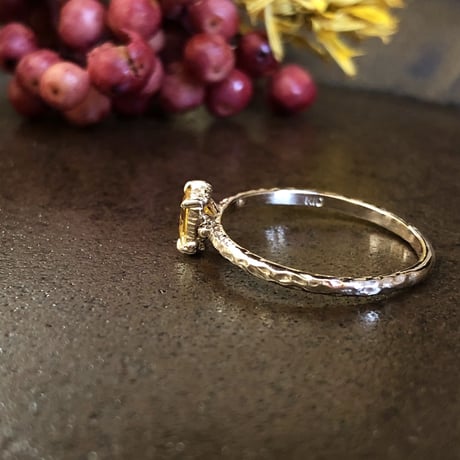 tiny twig yellow sapphire ring