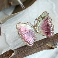 watermelon butterfly carving ring -large-