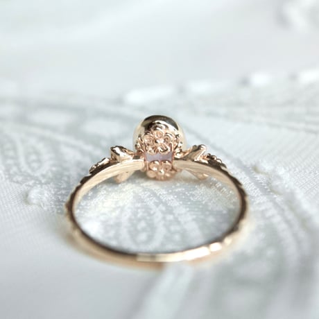 germinating pink spinel ring