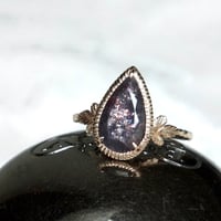 germinating bloodshot iolite ring