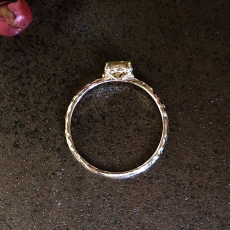 tiny twig yellow sapphire ring