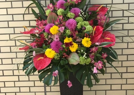 スケート選手用スタンド花