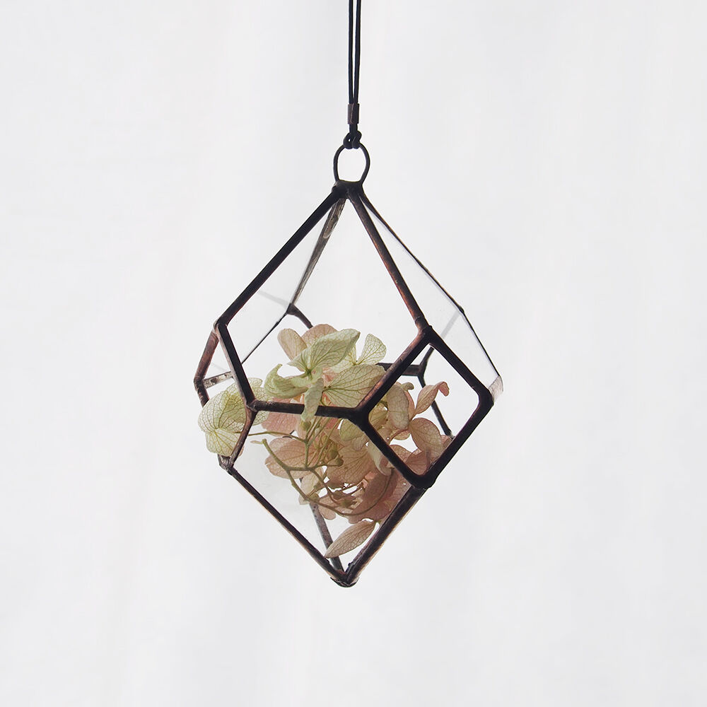天目花器 mini hanging flowervase/植物セット/変形多面体A/antique S