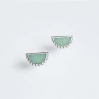 bubble semicircle piace/earring mint green / S
