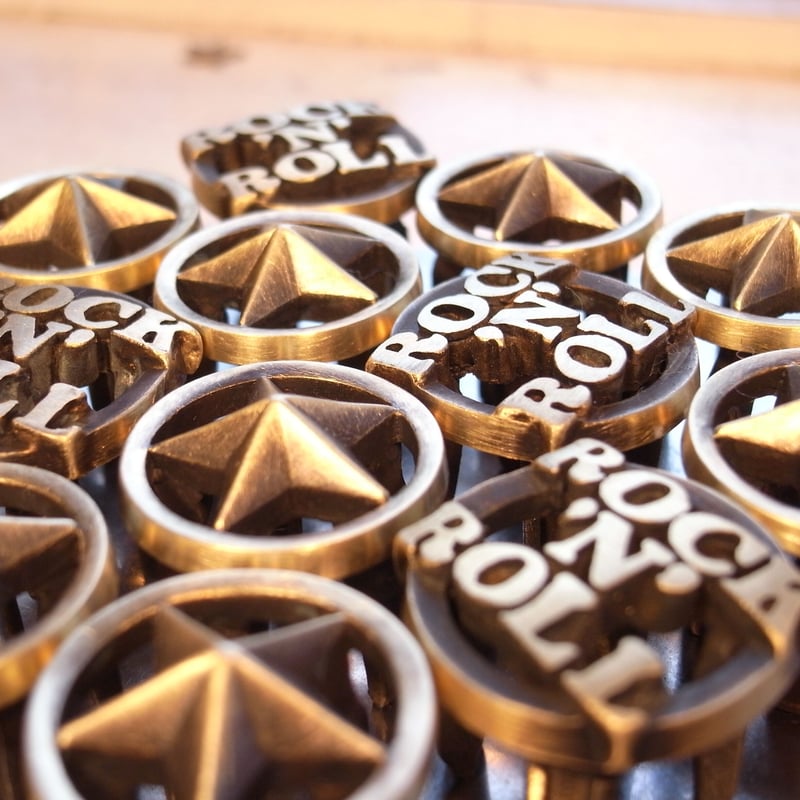 ROCK 'N' ROLL バーエンドキャップ | Brass | suzukiso