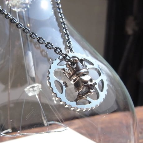 34T chainring necklace＋king skull