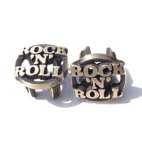 ROCK 'N' ROLL バーエンドキャップ | Brass