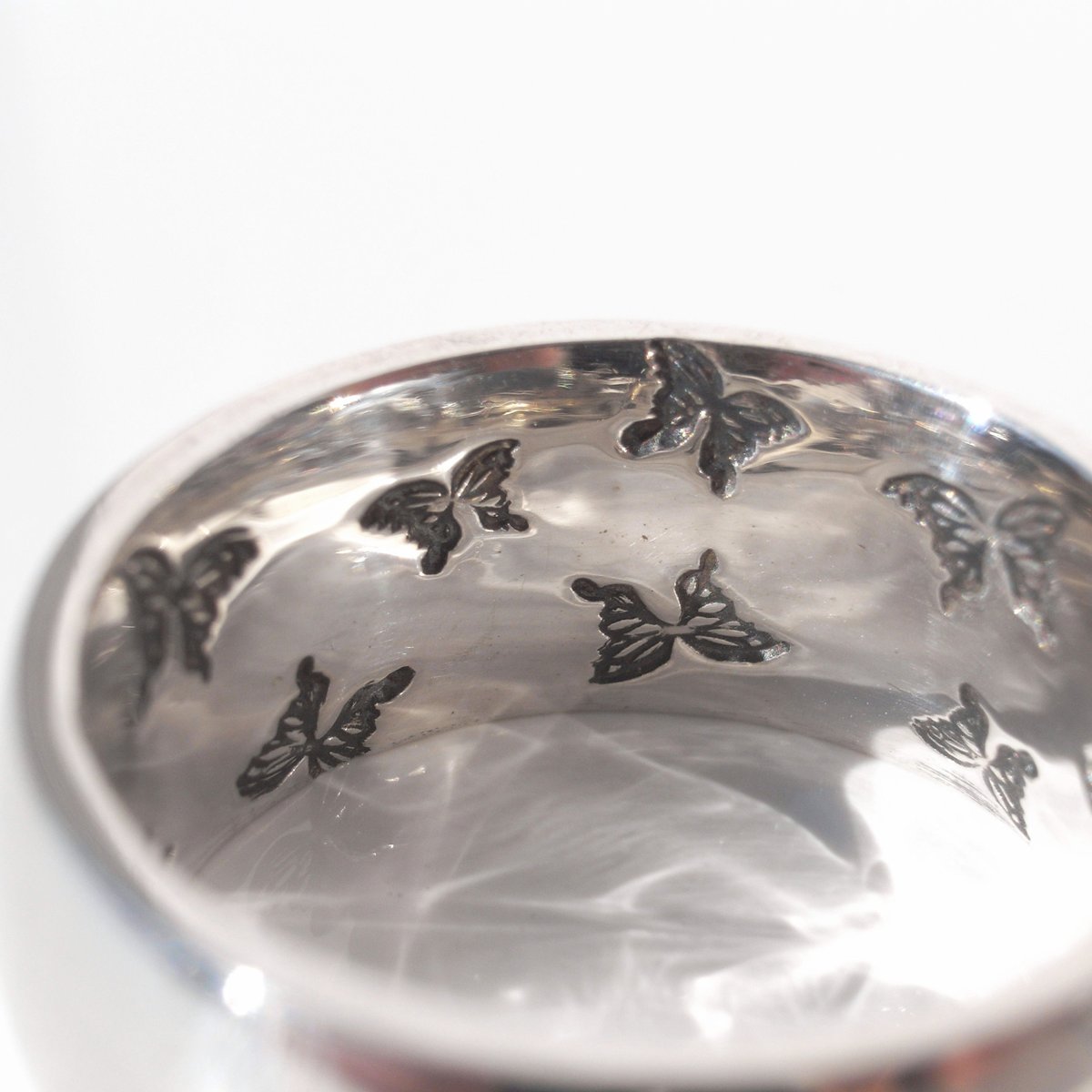 ❣️オマケ❣️大理石❣️蝶々カワ❣️ホワイトターキッシュオニキス プレート♥ 蝶の舞う指輪 | large | suzukiso