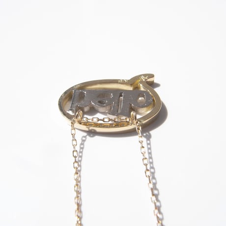 baby!! balloon＋hello necklace | k18yg×k18wg