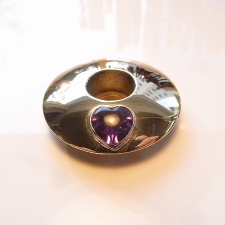 heart stone/amethyst | head cap
