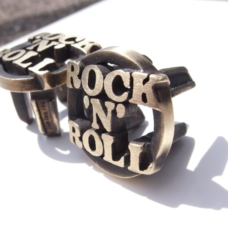 ROCK 'N' ROLL バーエンドキャップ | Brass