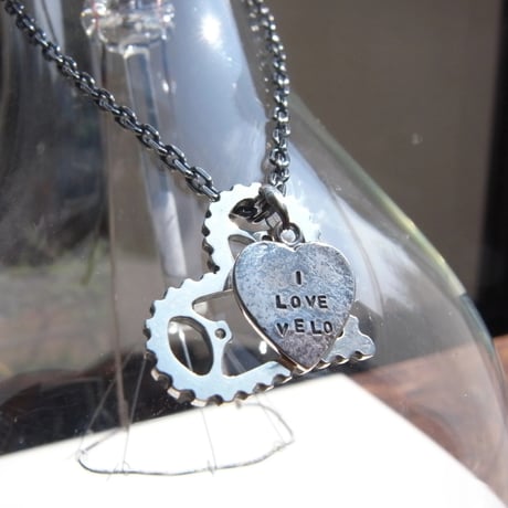 34T chainring necklace＋heart plate