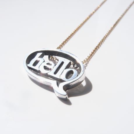 baby!! balloon＋hello necklace | silver×k10yg