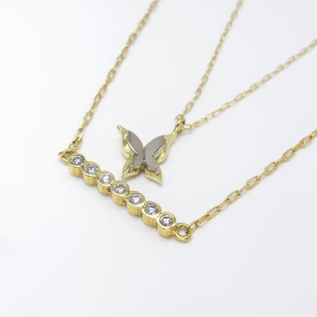 layer butterfly necklace