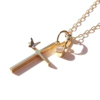 cross＋蝶 necklace | G-series＋diamond charm