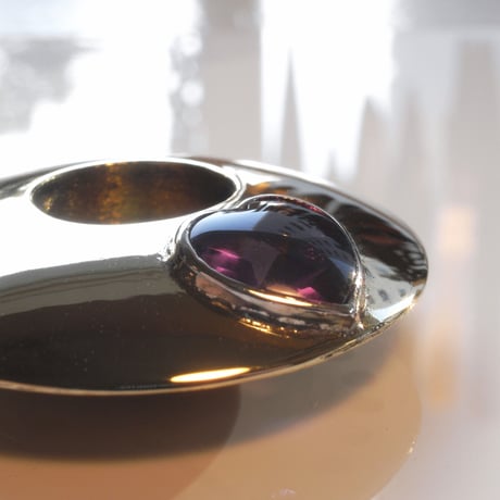 heart stone/amethyst | head cap