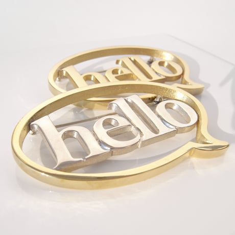 balloon＋hello brooch | Brass
