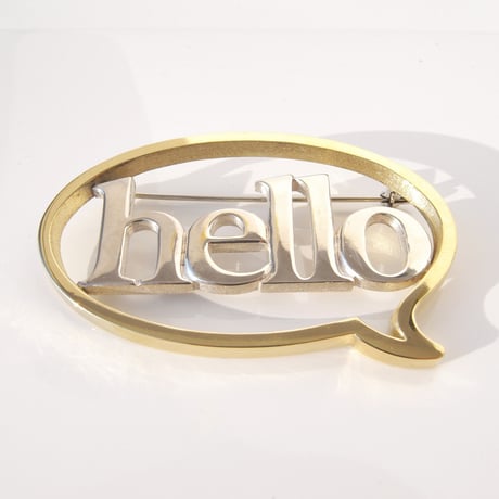 balloon＋hello brooch | Silver × Brass