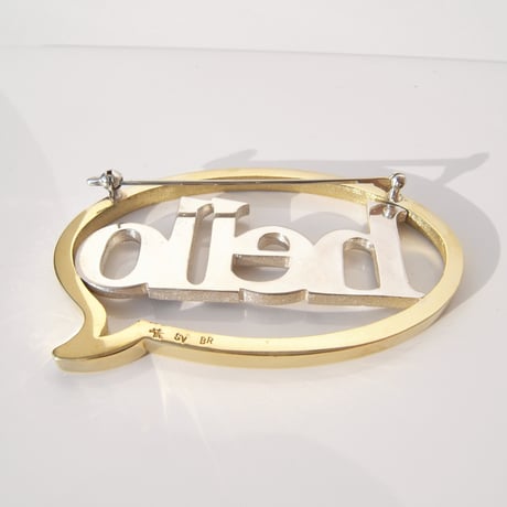 balloon＋hello brooch | Silver × Brass