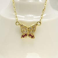 bijou butterfly necklace | dia × ruby