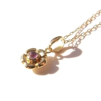 garden flower necklace | type A | rhodolite garnet