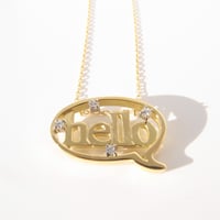 baby!! balloon＋hello shiny necklace | k18yg×k18wg with diamond