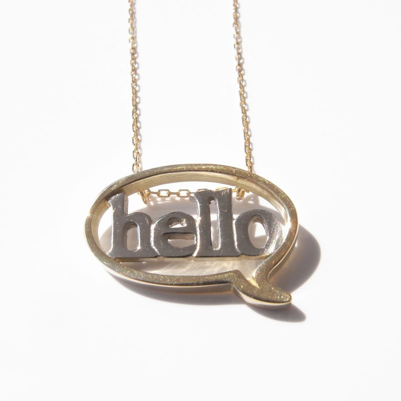 アクセサリー Hello baby!! balloon＋hello necklace | k18yg×k18wg | s
