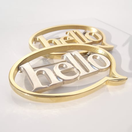 balloon＋hello brooch | Silver × Brass