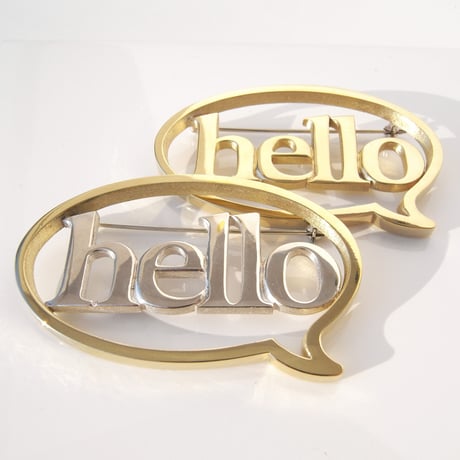 balloon＋hello brooch | Silver × Brass