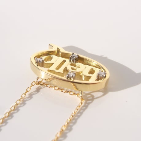 baby!! balloon＋hello shiny necklace | k18yg×k18wg with diamond