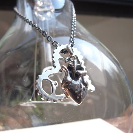 34T chainring necklace＋心臓