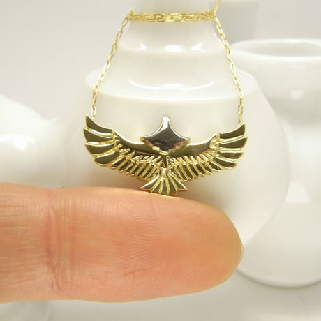 baby eagle necklace | k18yg × k18wg