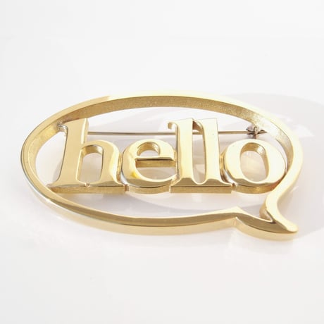 balloon＋hello brooch | Brass