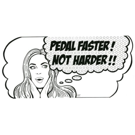 「PEDAL FASTER! NOT HARDER!!」Tee | baby pink