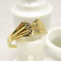 bijou butterfly ring | black dia × dia